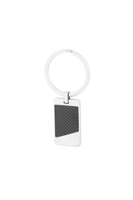 Keychain with braided charm - Silver Color color 2