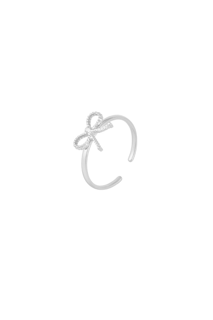 Ring Schleife Basic - Silberfarbe 