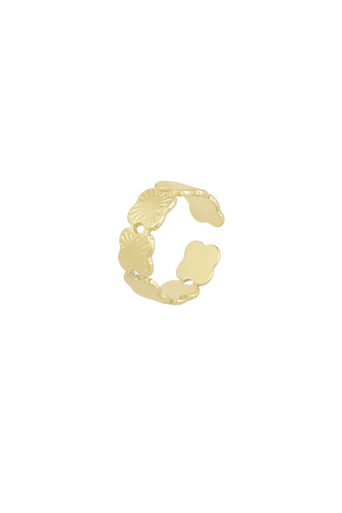 Ring connected clovers - Gold color Picture3