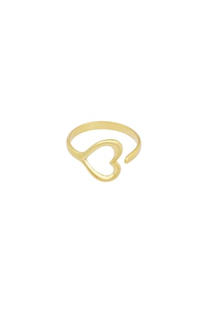 Ring love upside down - Gold color h5 