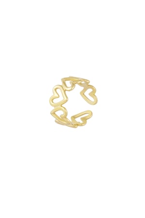 Twisted love ring - Gold color h5 