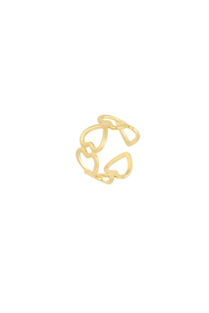 Ring heart connected - Gold color h5 Picture4