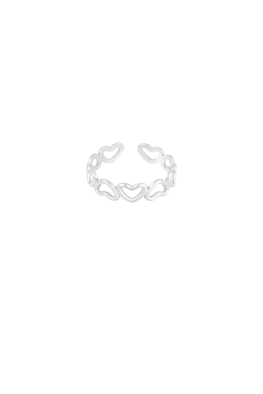 Love all over ring - Zilver kleur 