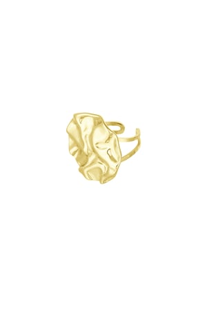 Ring statement structure round - Gold color h5 