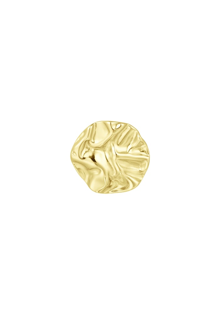 Ring statement structure round - Gold color Picture3