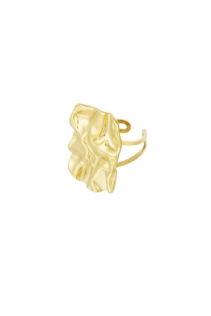 Waves ring - Gold color h5 