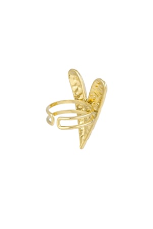 Structured love ring - Gold color h5 Picture4