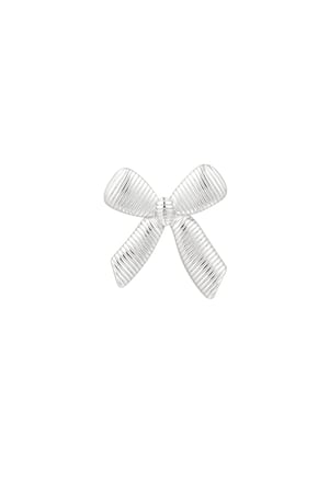 Simple ring with bow - Silver Color color h5 Picture4