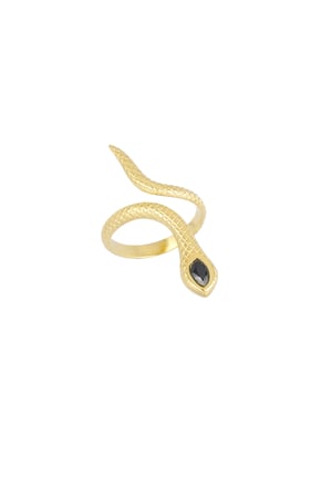 Black snake ring - Gold color h5 Picture5