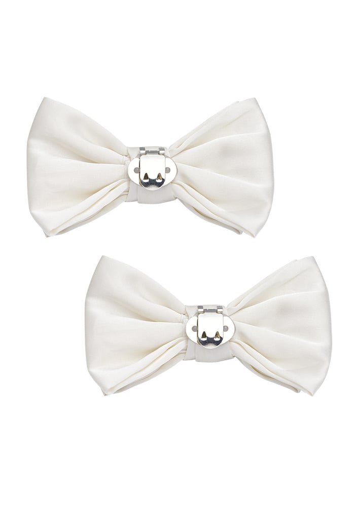 Bow shoe clip - white  Picture3