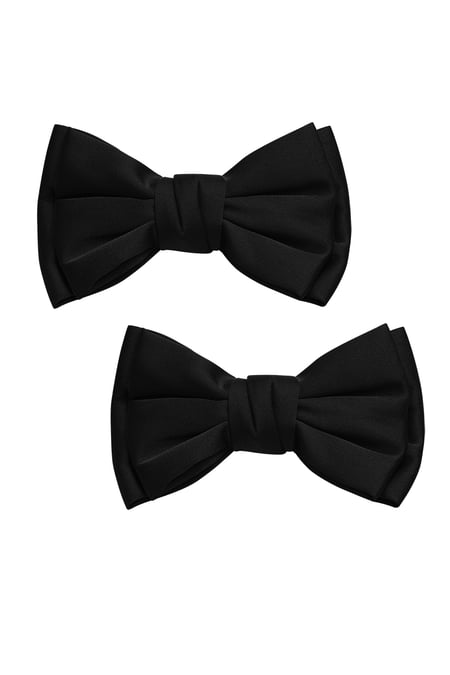 Bow shoe clip - black