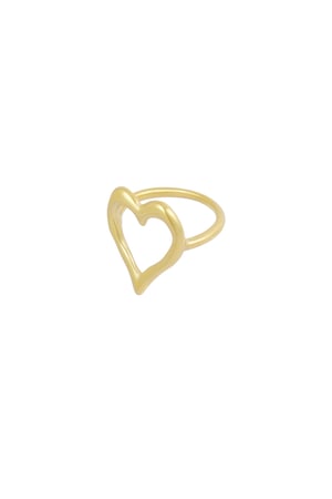 Structured heart ring - Gold Color 18  h5 Picture4