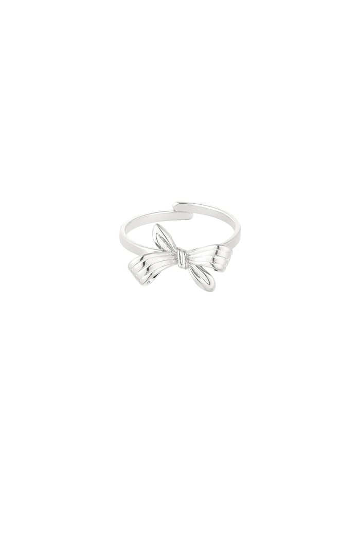 Reverse bow ring - Silver Color color 