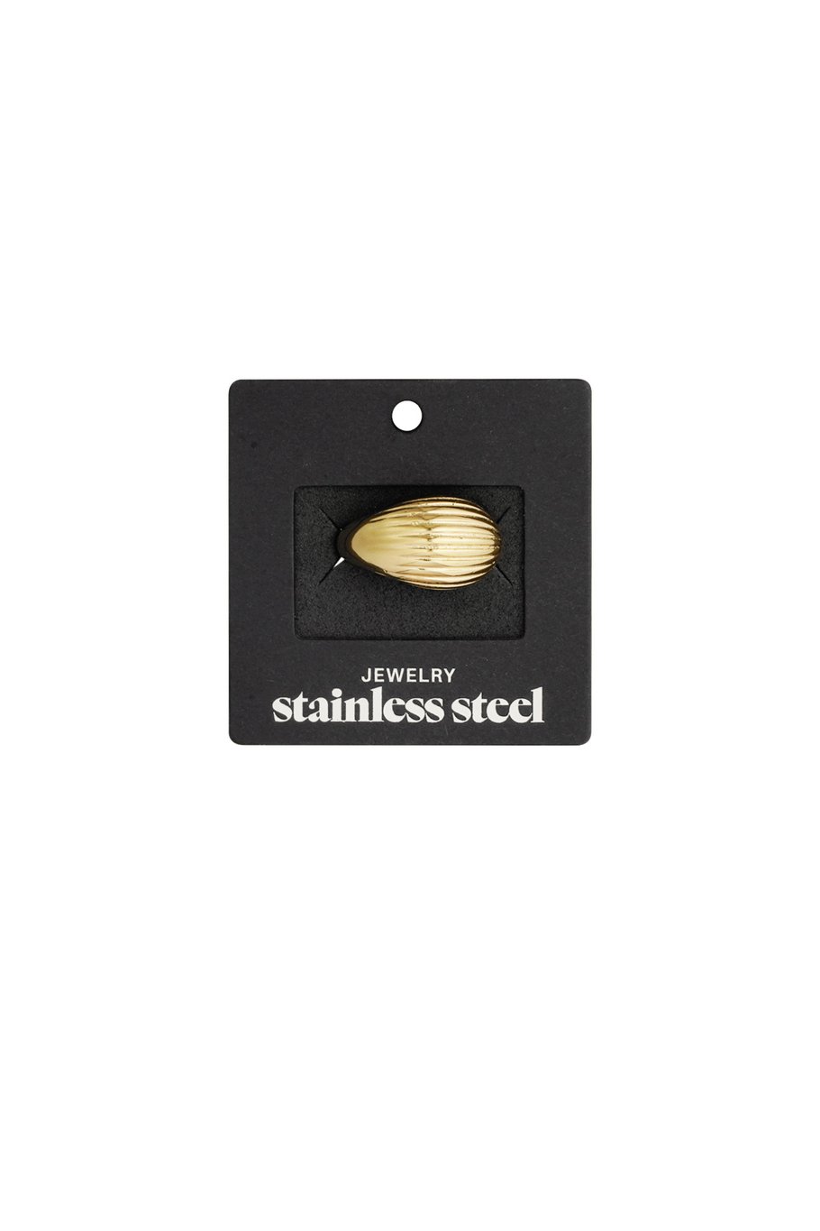 Ring mit dynamischer Textur – Goldfarbe - Goldfarbefarbe h5Bild4