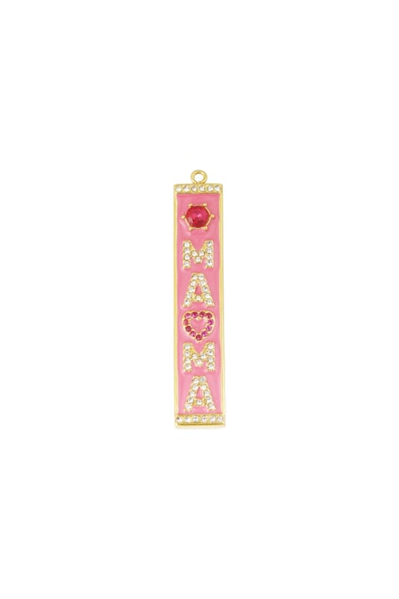 Mom charm - pink Gold color