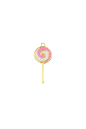 Lollipop charm - pink Gold color h5 