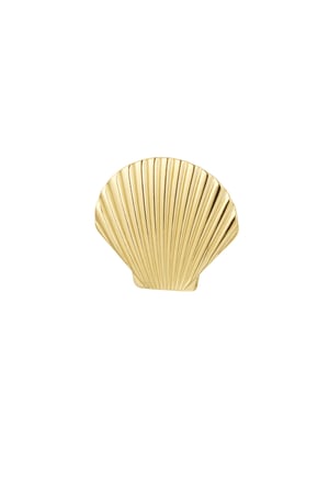 Shell statement ring - Gold color h5 