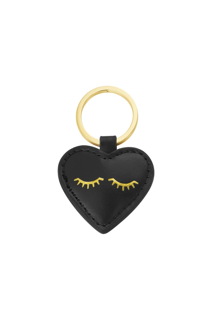 Keyring heartful smile - black 