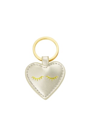 Keyring heartful smile - Gold color h5 