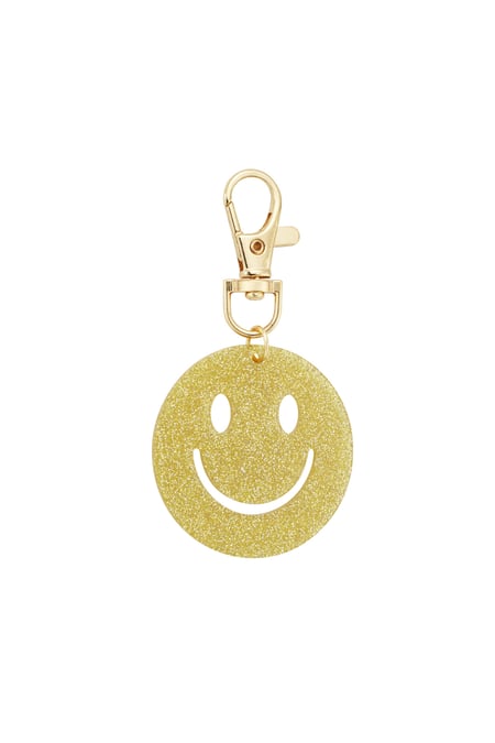 Keep Smiling key ring - yellow 2