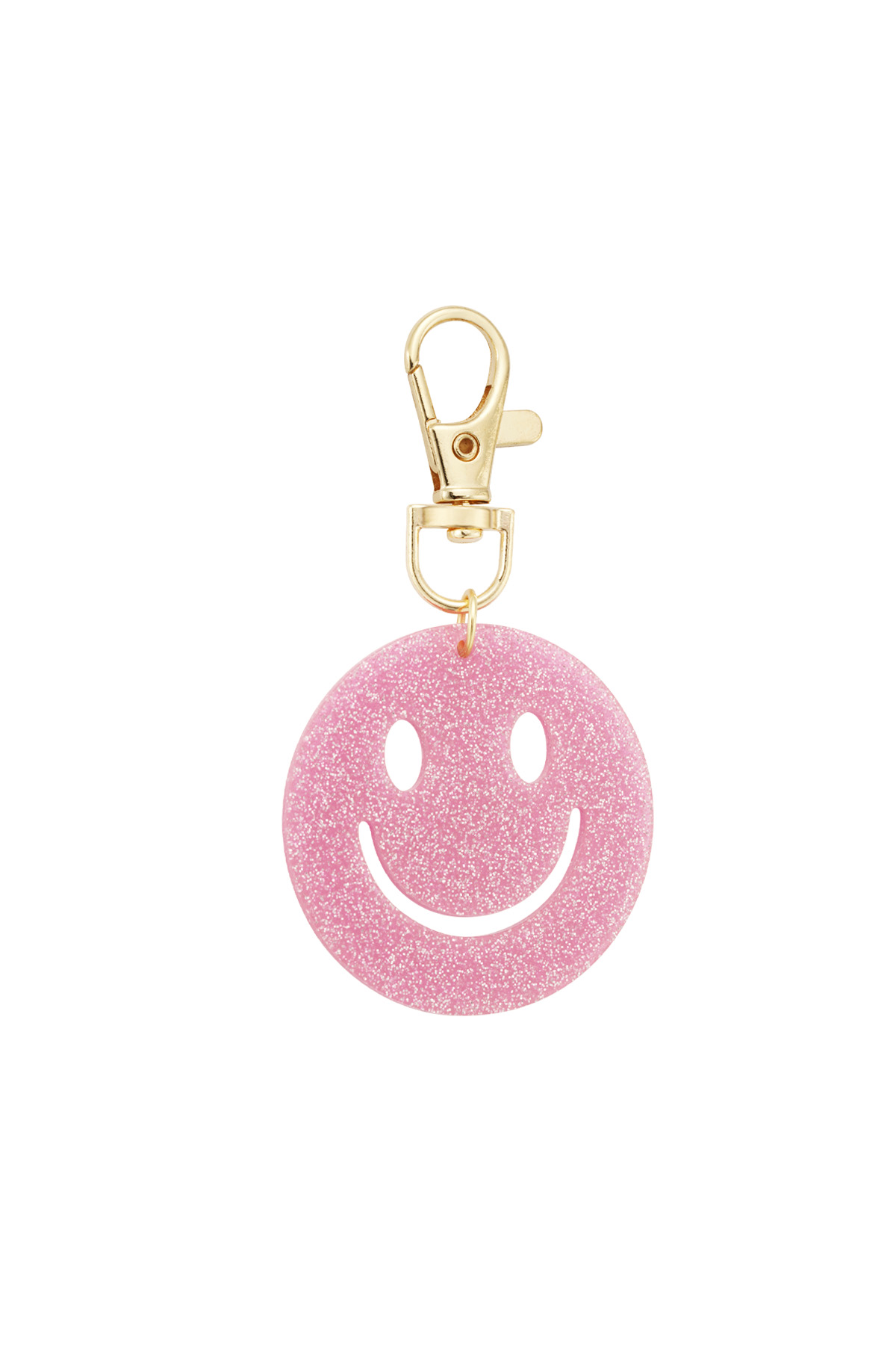 Keep Smiling key ring - light pink