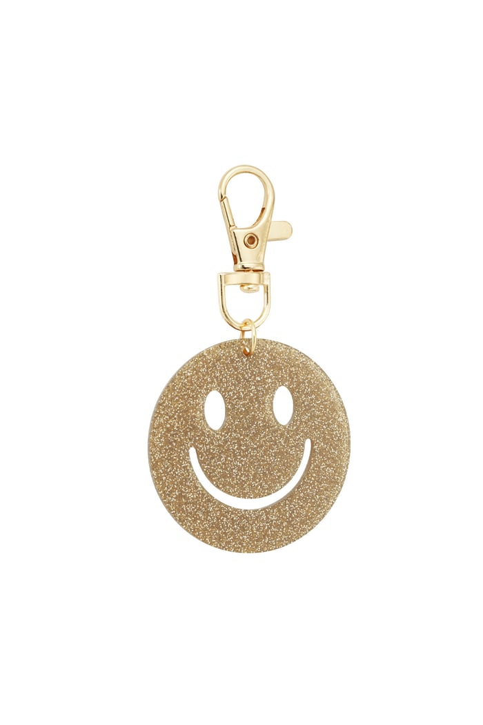 Keep Smiling key ring - brown 