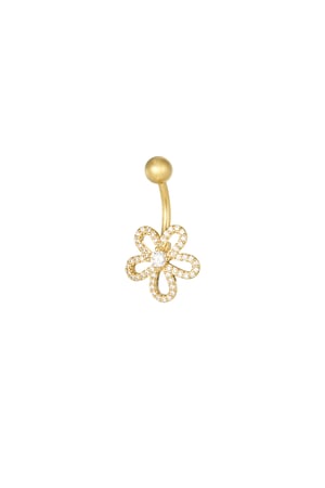 Navel piercing charmed flower - Gold color h5 