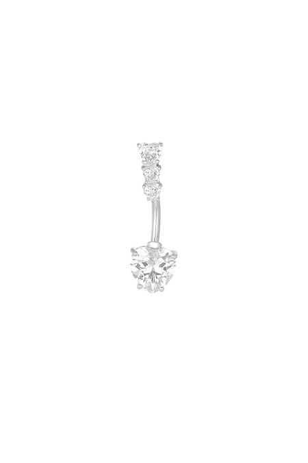 Navel piercing glow drop - Silver Color color