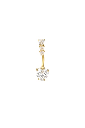 Navel piercing glow drop - Gold color h5 