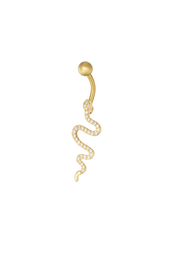 Piercing all'ombelico spirito serpente - Colore oro