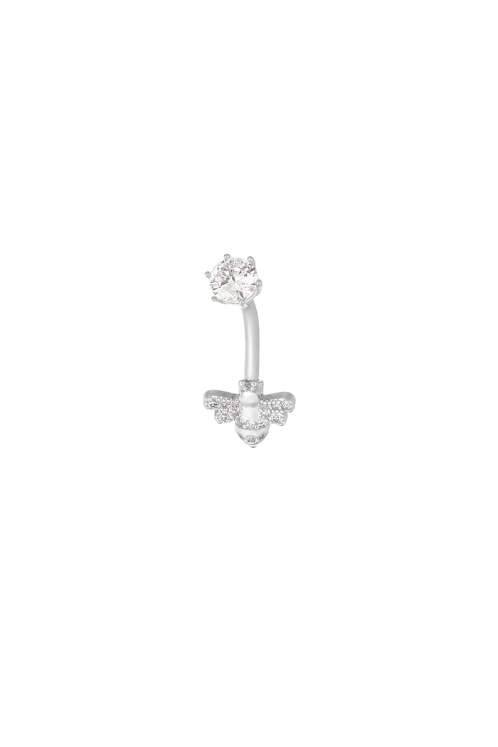 Navel piercing busy bee - Silver Color color 