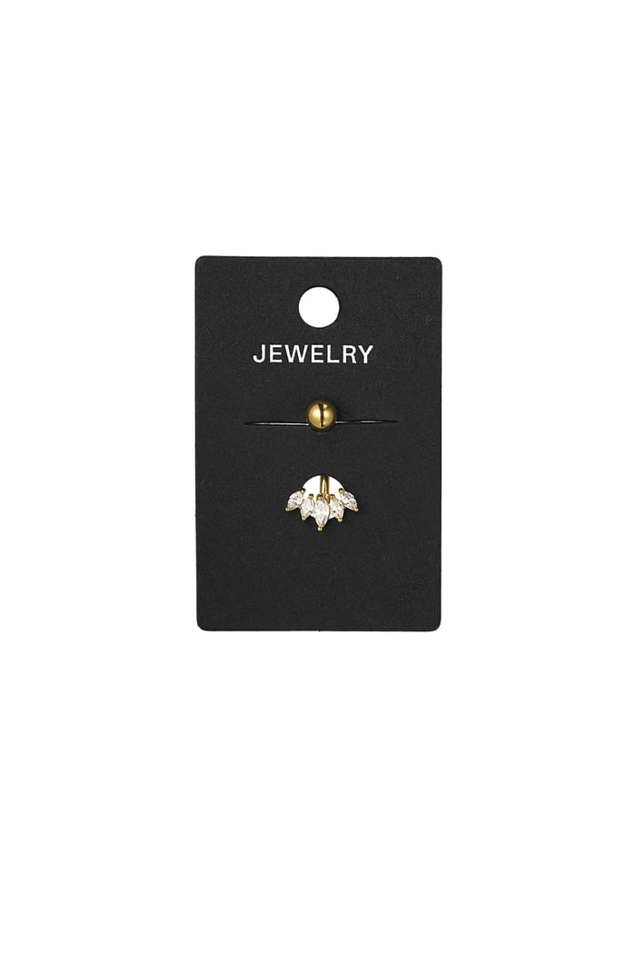 Navel piercing twinkle belly - Gold color Picture4