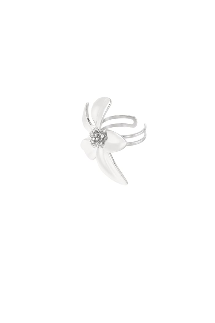 Floral Girl ring - Silver Color color Picture3