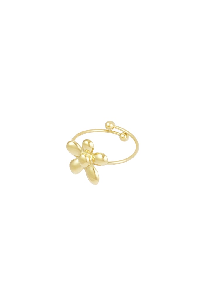 Ring puffy flower - Gold color Picture3