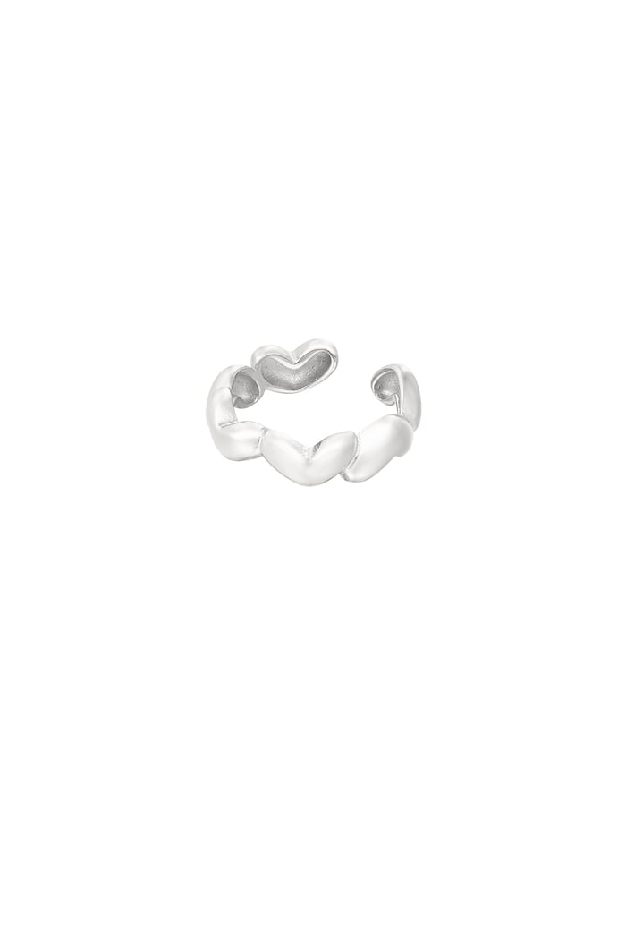 Hearts Around ring - Silver Color color 