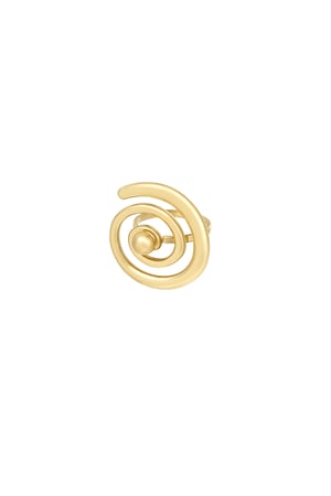 Swirly Pearl ring - Gold color h5 