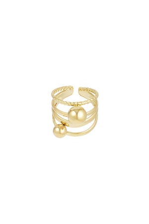 Layered Rings ring - Gold color h5 