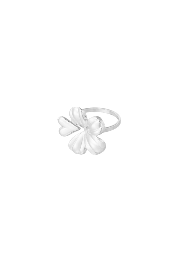 Floral Romance ring - Silver Color color 