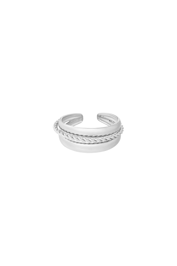 Triple Rings ring - Silver Color color 2