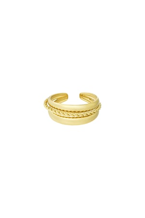 Triple Rings ring - Gold color h5 