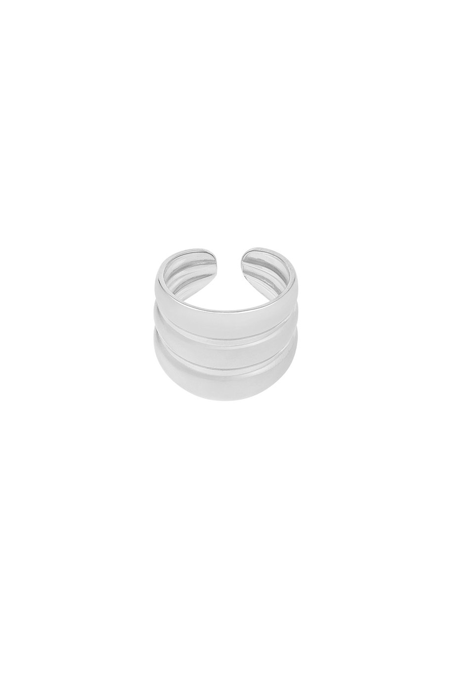 Three in a Row ring - Silver Color color