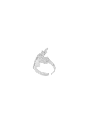 Abstract Texture ring - Silver Color color h5 Picture4