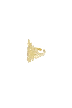 Abstract Texture ring - Gold color h5 Picture3