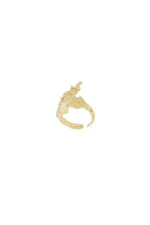 Abstract Texture ring - Gold color h5 Picture4