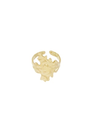 Abstract Texture ring - Gold color h5 