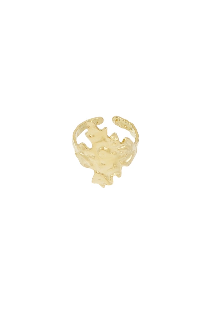 Abstract Texture ring - Gold color 