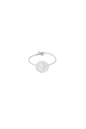 Ring coin confidence - Silver Color color h5 