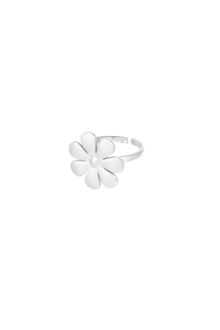 Ring sweet flower - Silver Color color 