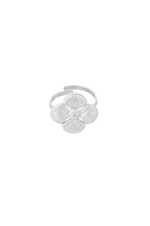 Ring luxury clover - Silver Color color h5 