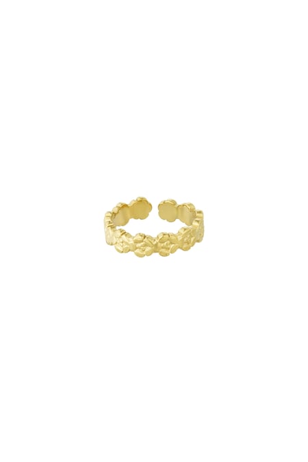 Ring shimmer flower - Gold color